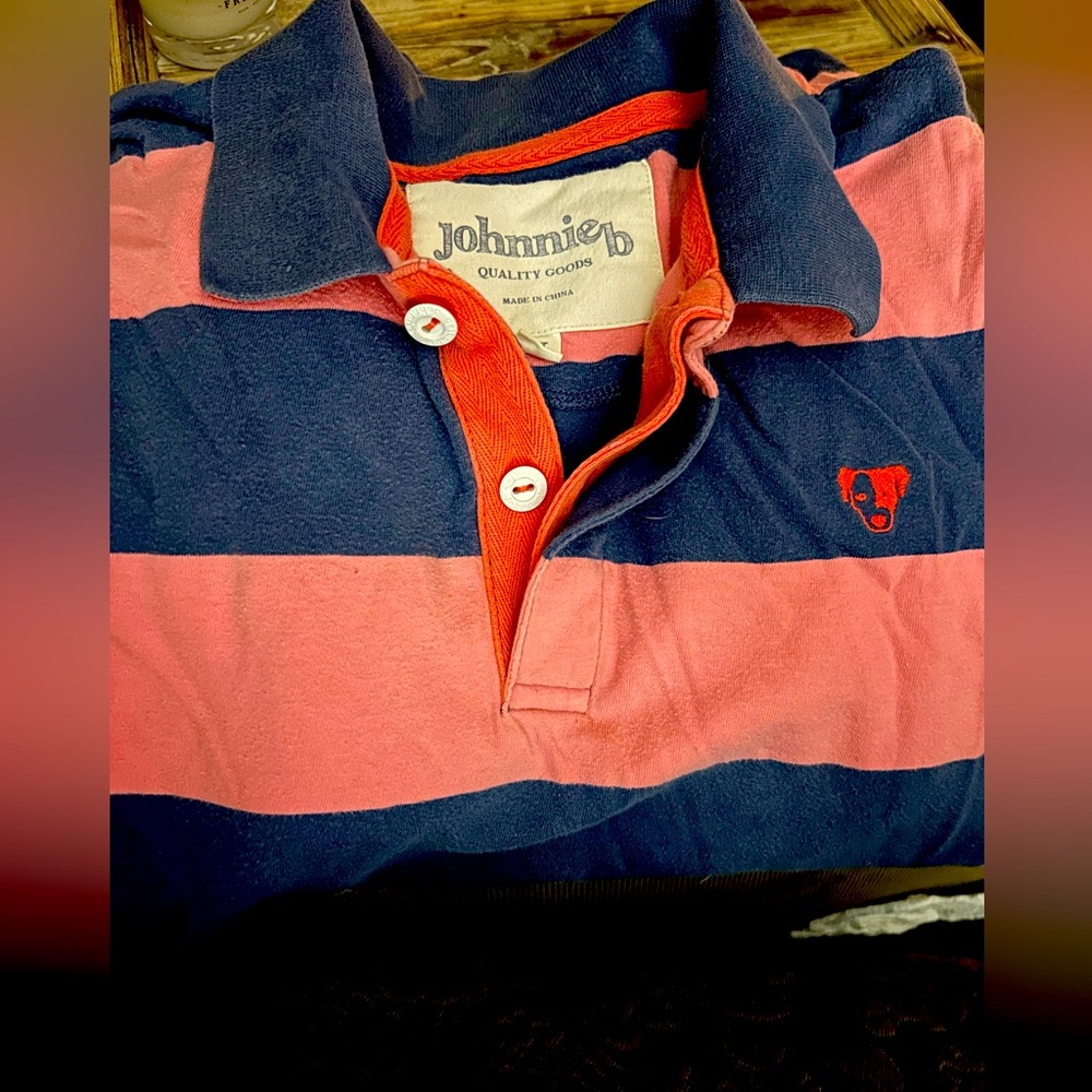 JohnnieB striped polo-sz XL
